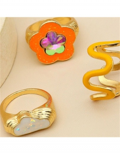 Replica  Cute Y2K Colorful 4 Piece Ring Set #796329 $5.70 USD for Wholesale