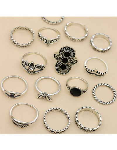 Replica Chic Flower Leaf Crown 15 Pieces Ring Sets #796338 $6.32 USD for Wholesale