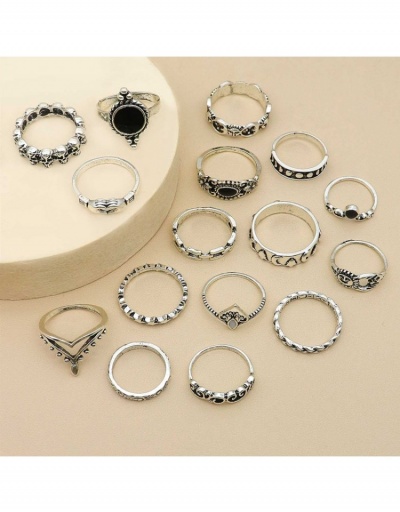 Replica Fashion Sun Star Crown 16 Pieces Ring Sets #796339 $6.15 USD for Wholesale