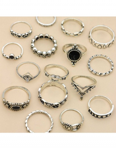 Replica Fashion Sun Star Crown 16 Pieces Ring Sets #796339 $6.15 USD for Wholesale