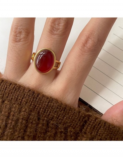  Retro Versatile Red Agate Ring For Ladies #796353 $4.70 USD, Wholesale Fashion Ring