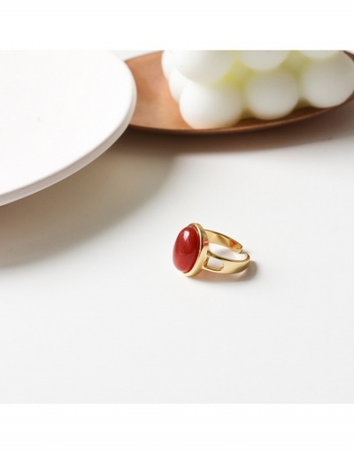 Replica  Retro Versatile Red Agate Ring For Ladies #796353 $4.70 USD for Wholesale