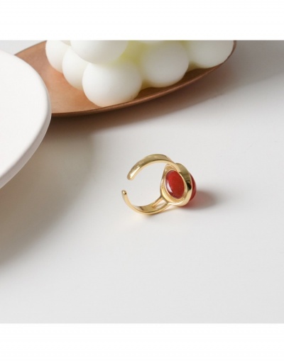 Replica  Retro Versatile Red Agate Ring For Ladies #796353 $4.70 USD for Wholesale