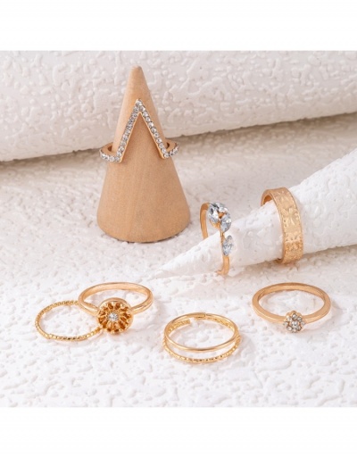 Replica  Geometric Design V-shaped Ring Set #796360 $4.85 USD for Wholesale