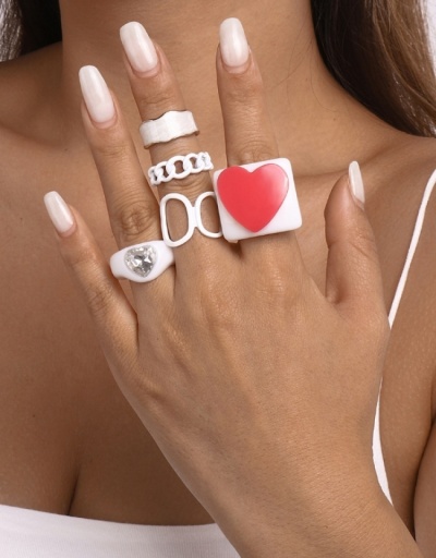 Fashion  Acrylic Love Ring Sets For Women #796361 $7.53 USD, Wholesale Fashion Ring