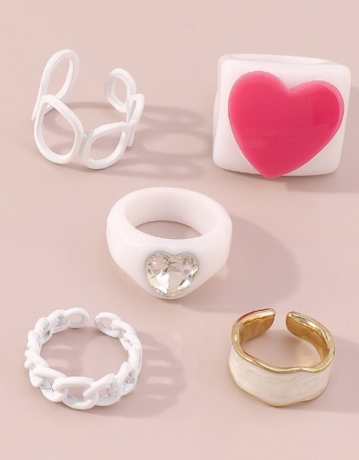 Replica Fashion  Acrylic Love Ring Sets For Women #796361 $7.53 USD for Wholesale