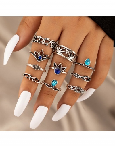 Trendy Hollow Out Metal Vintage Ring Sets  #796364 $5.33 USD, Wholesale Fashion Ring