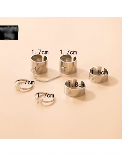 Replica  Fashion Star Butterfly Hollow Out Ring #796371 $5.20 USD for Wholesale