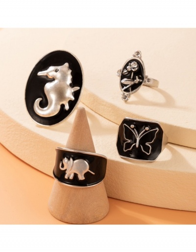 Replica  European Metal Decor Animal Four-Piece Ring Set #796379 $5.00 USD for Wholesale