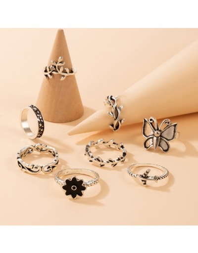 Replica  European Retro Metal Decor 8-Piece Ring Set  #796380 $4.73 USD for Wholesale