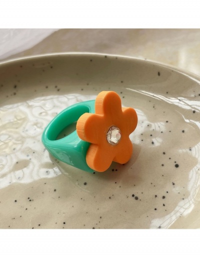  Summer Acrylic Flower Decor Ring #796391 $7.18 USD, Wholesale Fashion Ring