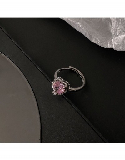 Cute Pink Heart Rhinestone Rings For Women #796392 $4.65 USD, Wholesale Fashion Ring