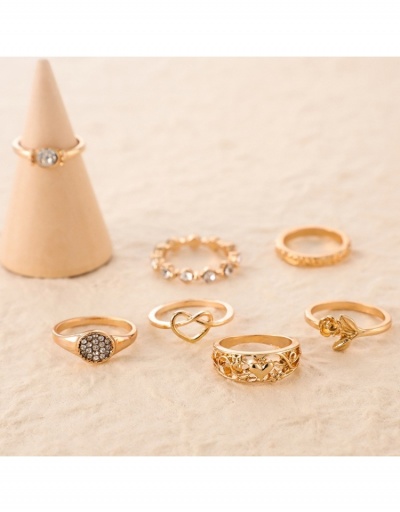 Replica  Hip Hop Geometric Rose Design Ring Sets #796398 $5.86 USD for Wholesale