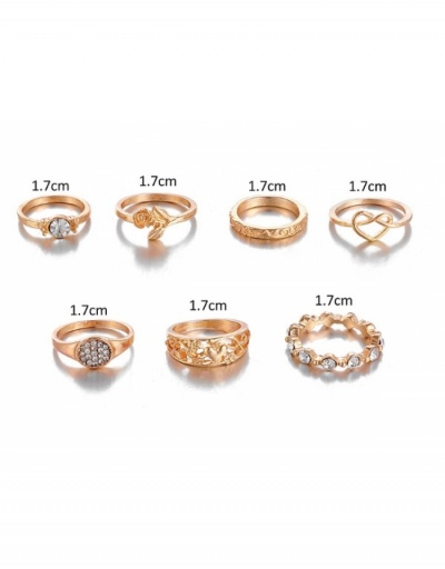 Replica  Hip Hop Geometric Rose Design Ring Sets #796398 $5.86 USD for Wholesale