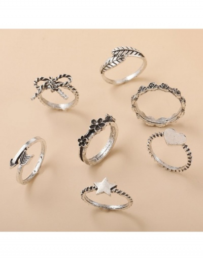 Replica  Leaf Star Heart Flower Bow Ring Sets For Women #796400 $5.66 USD for Wholesale