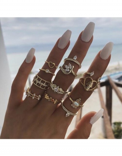 Alloy Material Geometric Hollow Out Design Rings Set #796402 $5.96 USD, Wholesale Fashion Ring