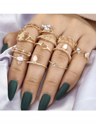 Replica Alloy Material Geometric Hollow Out Design Rings Set #796402 $5.96 USD for Wholesale