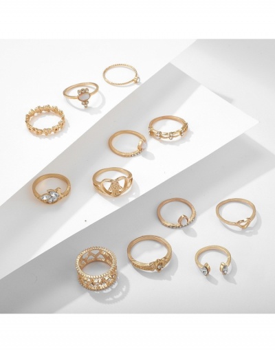 Replica Alloy Material Geometric Hollow Out Design Rings Set #796402 $5.96 USD for Wholesale