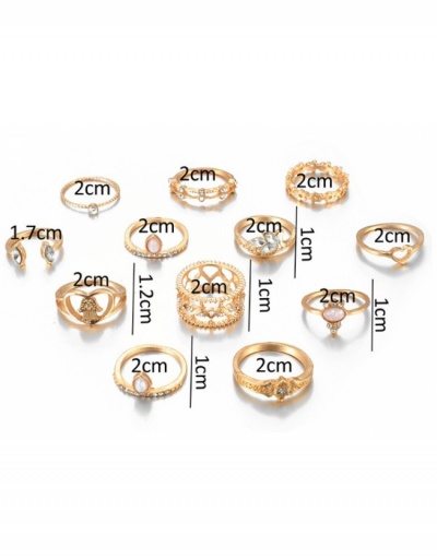 Replica Alloy Material Geometric Hollow Out Design Rings Set #796402 $5.96 USD for Wholesale