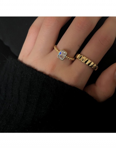 Replica Unique Gear Rectangle Rhinestone Rings For Ladies #796404 $3.93 USD for Wholesale