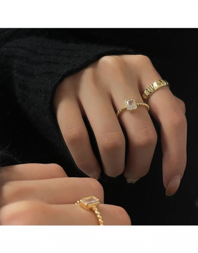 Replica Unique Gear Rectangle Rhinestone Rings For Ladies #796404 $3.93 USD for Wholesale