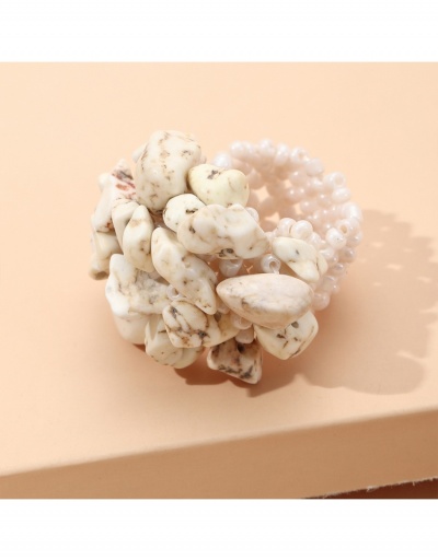 Replica  Beach Holiday Stone Bead Finger Ring #796408 $7.25 USD for Wholesale