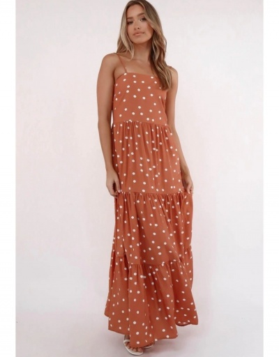 Replica  Summer Sexy Polka Dots Ruched Maxi Dress Sleeveless Boat Neck #796437 $26.49 USD for Wholesale