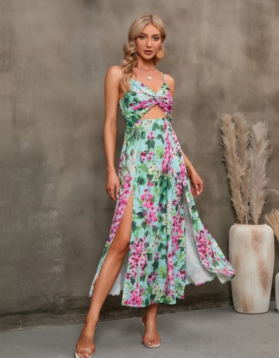 Replica  Summer Floral Irregular Sleeveless Maxi Dress Sleeveless V Neck #796456 $32.66 USD for Wholesale