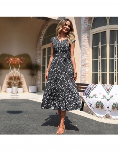 Replica  Summer Floral Sleeveless Maxi Dress Sleeveless V Neck #796466 $31.59 USD for Wholesale