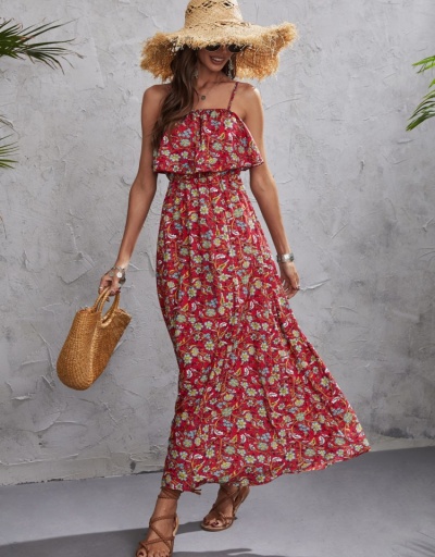 Holiday Beach Printing Sleeveless Maxi Dress Sleeveless Boat Neck #796472 $28.65 USD, Wholesale Fashion Maxi Dresses