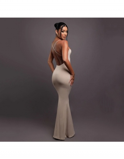 Replica  Sexy Backless Tight High Waist Maxi Dress Sleeveless Boat Neck #796498 $22.43 USD for Wholesale