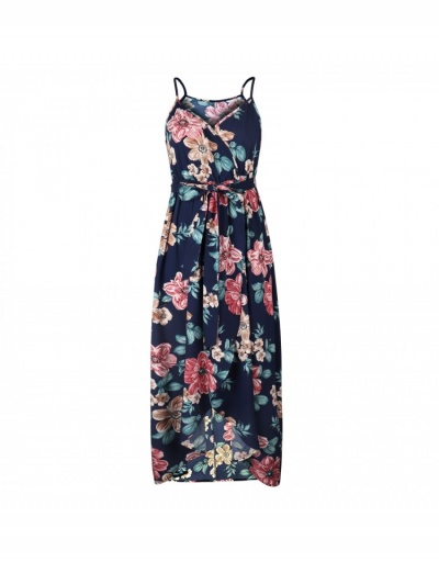 Replica  Flower Printing Sleeveless Dress For Women Sleeveless V Neck #796504 $19.50 USD for Wholesale