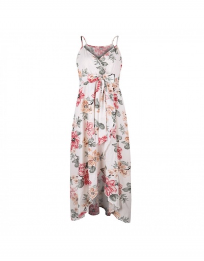 Replica  Flower Printing Sleeveless Dress For Women Sleeveless V Neck #796504 $19.50 USD for Wholesale