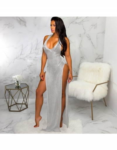 Replica Sexy Nightclub Sleeveless High Slit Maxi Dress Sleeveless Scoop Neck #796505 $27.30 USD for Wholesale