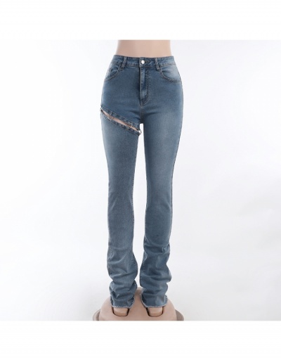 Replica  Fashion Street High-waisted Denim Pants For Women #796515 $35.10 USD for Wholesale