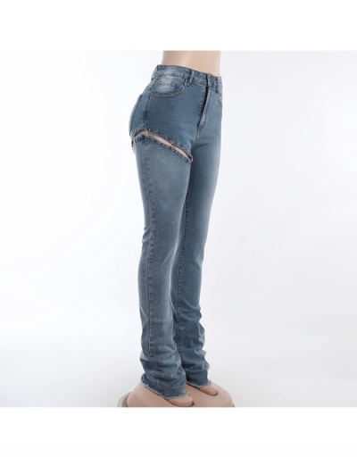 Replica  Fashion Street High-waisted Denim Pants For Women #796515 $35.10 USD for Wholesale