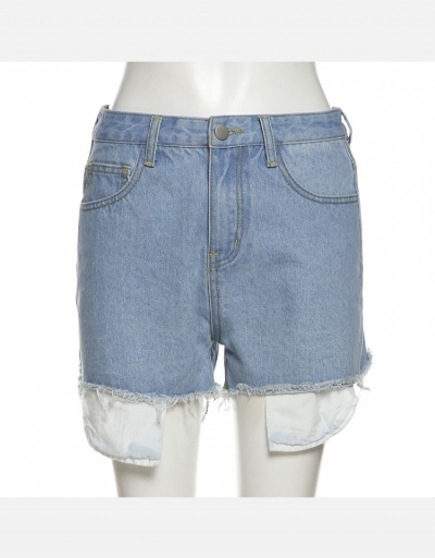 Replica Street Bandage High Rise Jeans Shorts For Women #796525 $25.30 USD for Wholesale