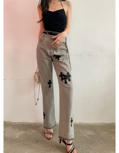 Replica  Summer Printed Straight Leg Denim Pants  #796528 $55.19 USD for Wholesale