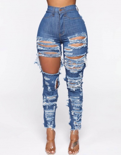 Night Club Hollow Out Mid Waist Denim Jeans  #796534 $26.49 USD, Wholesale Fashion Jeans