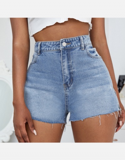 Replica Fashion Hem Slit Denim Shorts #796540 $21.95 USD for Wholesale