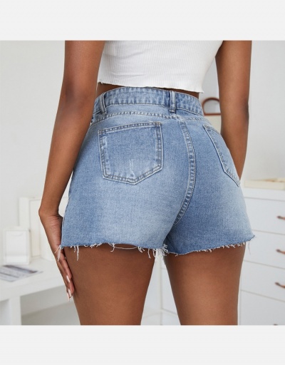 Replica Fashion Hem Slit Denim Shorts #796540 $21.95 USD for Wholesale