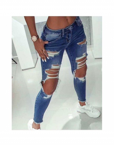 Replica  Casual Street Denim Ripped Jeans #796550 $24.38 USD for Wholesale