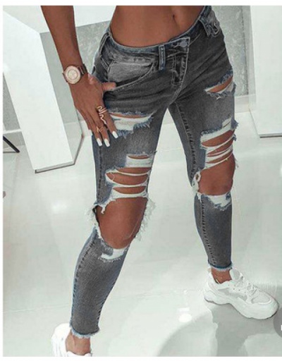 Replica  Casual Street Denim Ripped Jeans #796550 $24.38 USD for Wholesale