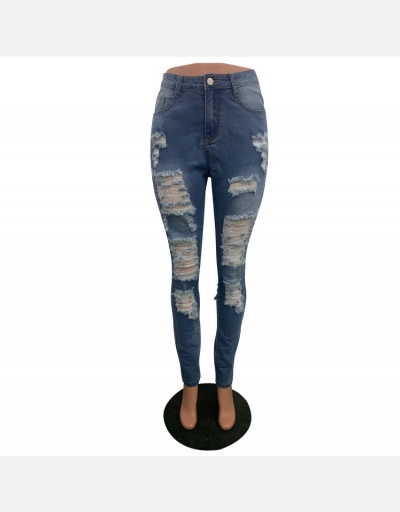 Replica Fashion Ripped Women Denim Jeans #796555 $27.10 USD for Wholesale