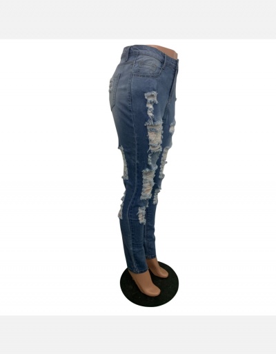 Replica Fashion Ripped Women Denim Jeans #796555 $27.10 USD for Wholesale