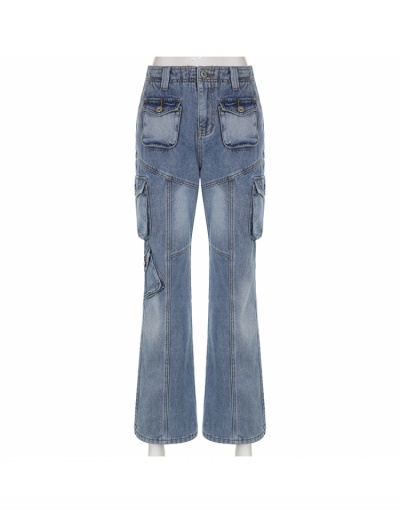 Replica  Fashion Street Low Waist Multi-Pocket Denim Jeans #796559 $43.09 USD for Wholesale