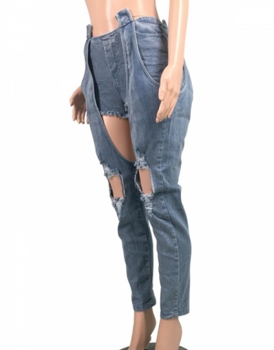 Replica Women Patchwork Cut Out Hole Designer Jeans #796571 $33.03 USD for Wholesale