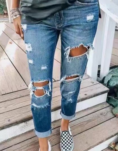  Women's Easy Matching Ripped Pencil Jeans #796578 $31.53 USD, Wholesale Fashion Jeans