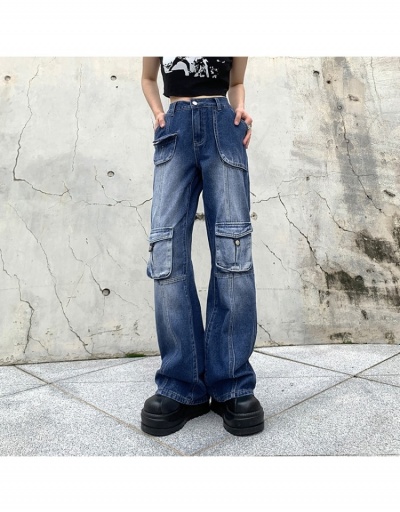  Versatile Low Waist Pockets Bootcut Jeans #796580 $35.67 USD, Wholesale Fashion Jeans