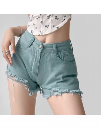 Replica  Denim Raged Hem Pure Color Short Jeans #796587 $33.29 USD for Wholesale